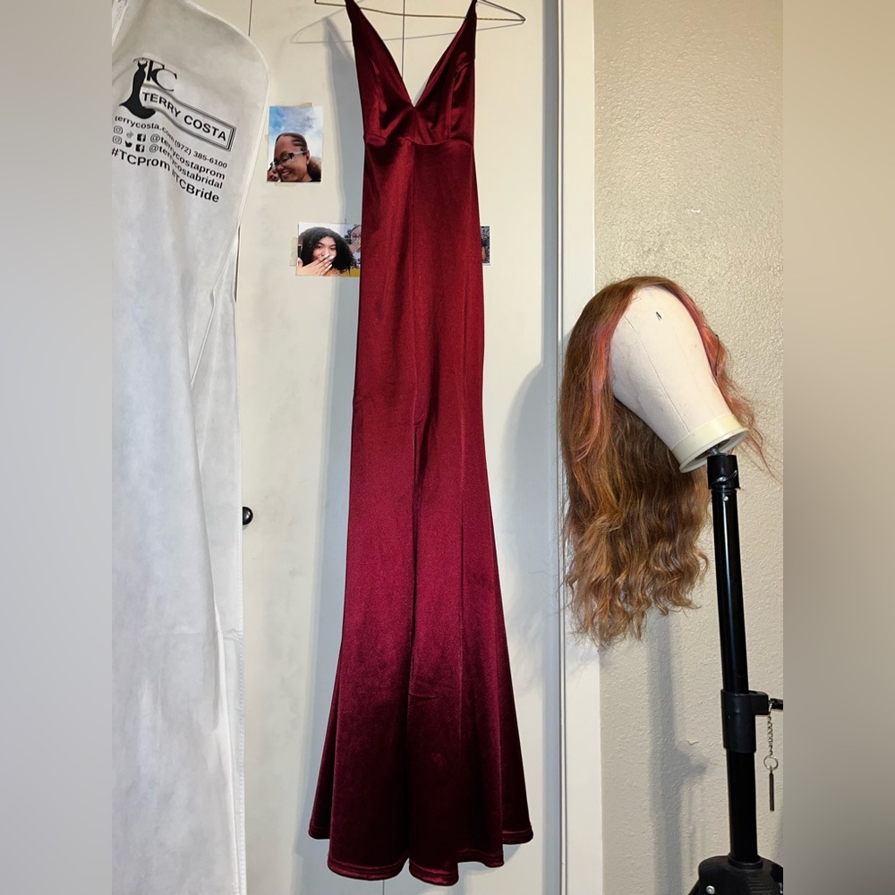 Long Burgundy Formal Gown